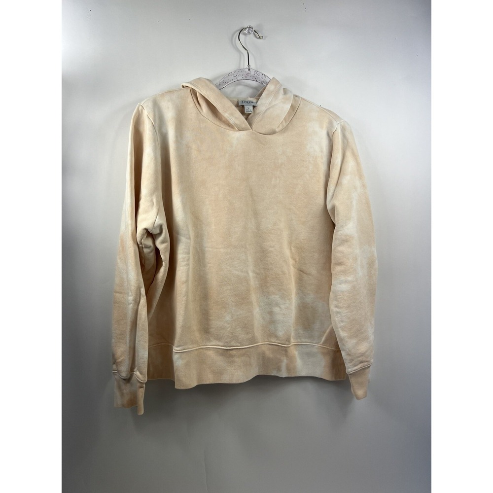 J. Crew Sweatshirt Hoodie Women's Size Large Peach Camo Long Sleeve Pullover
